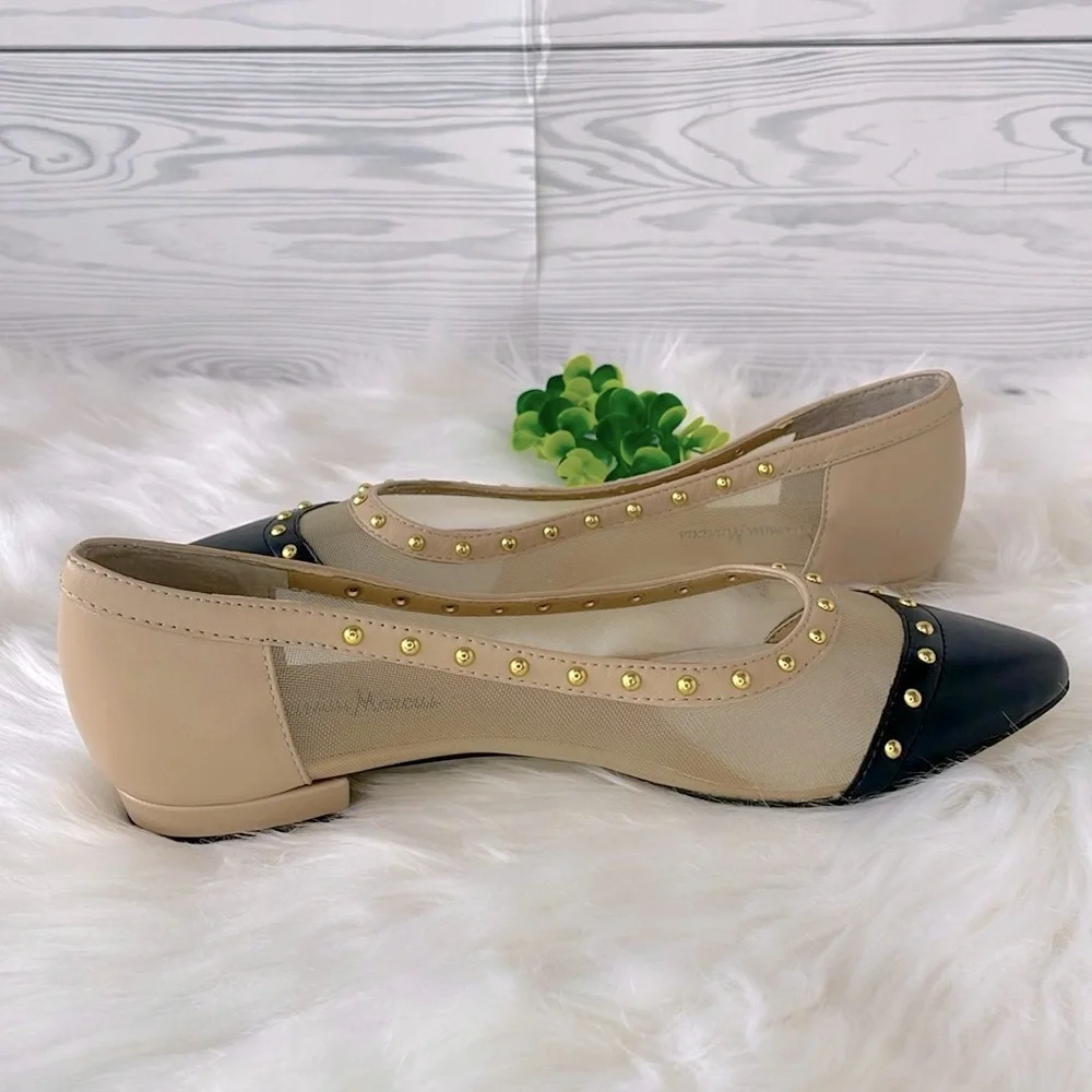 Neiman‎ Marcus “Gertrud” Studded Flats